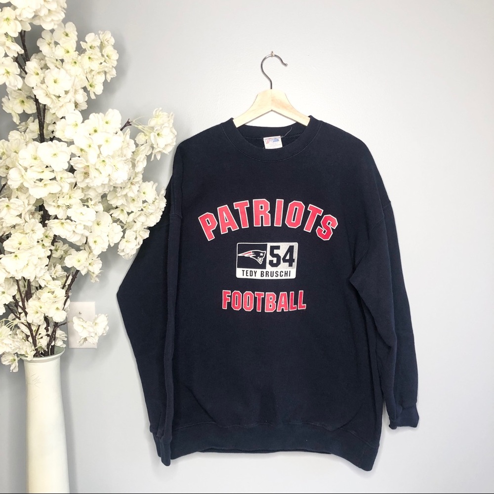 RARE Tedy Bruschi New England Patriots Crewneck